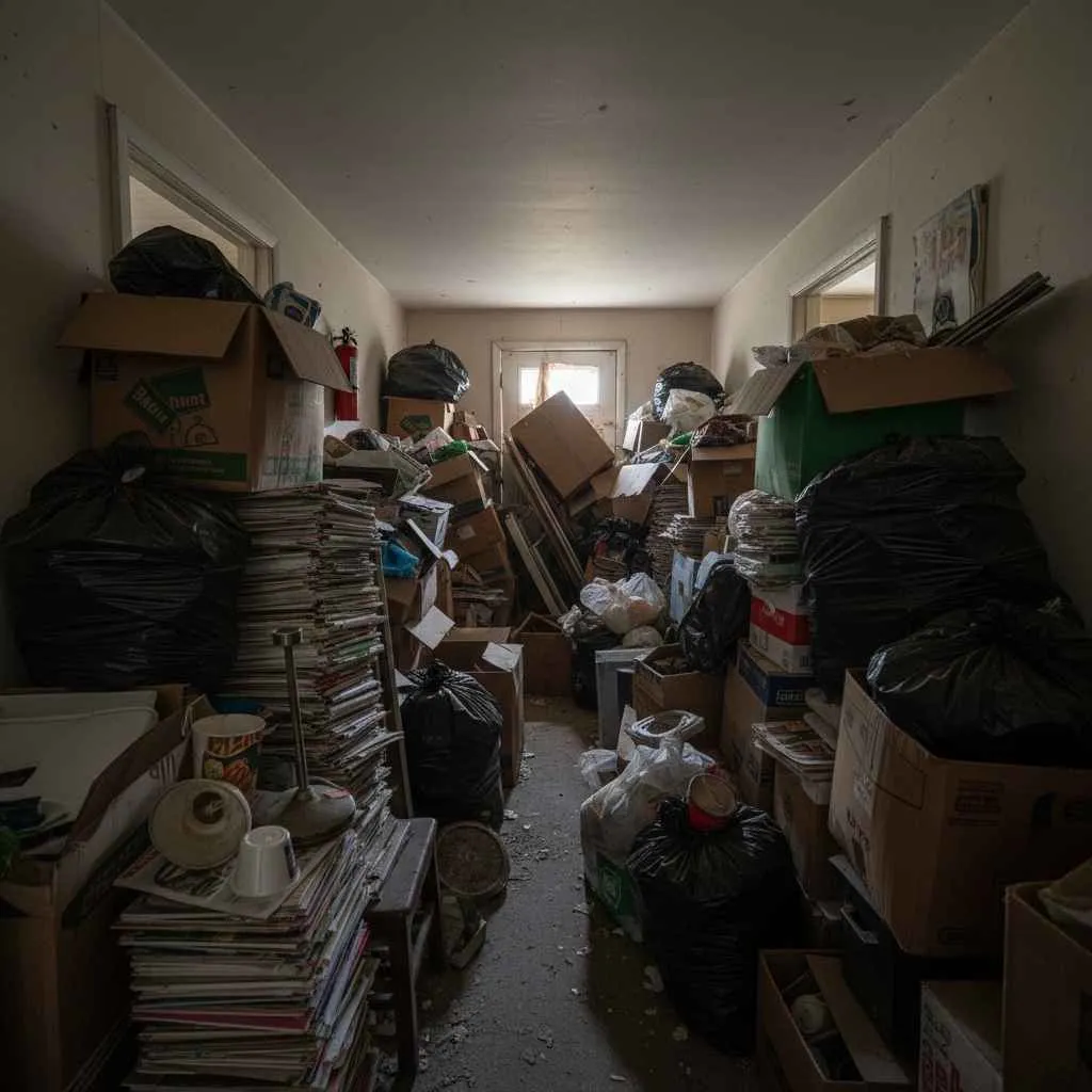 blocked hallways or exits of Hoarder