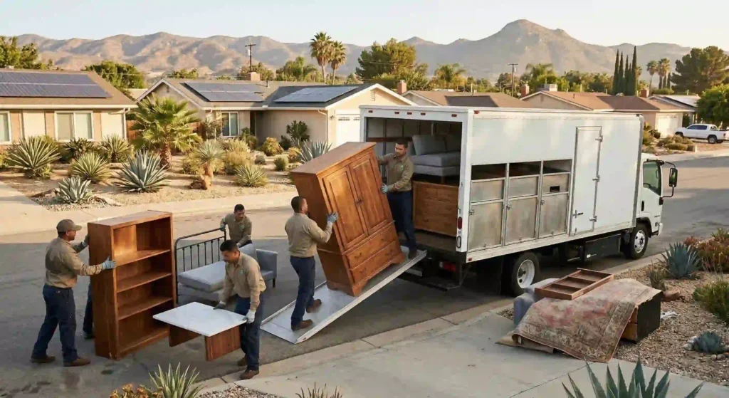 hauling team loading furniture