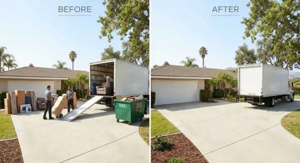 beforeafter cleanout transformation