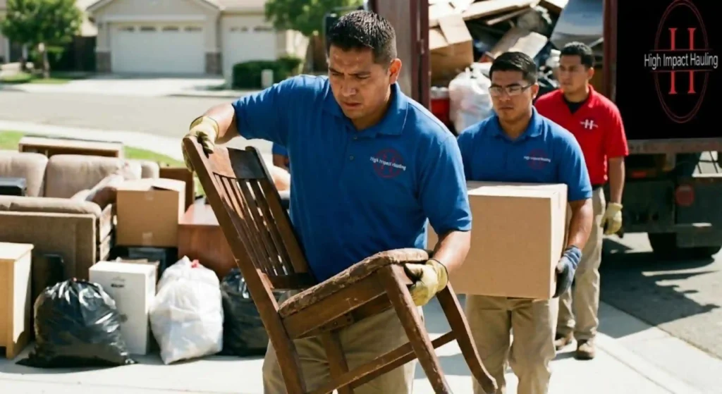 Foreclosure cleanout crew working at Murrieta property