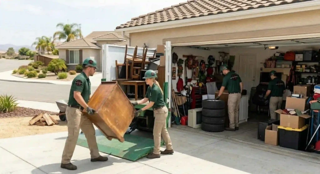 Garage cleanout and hauling service in Murrieta