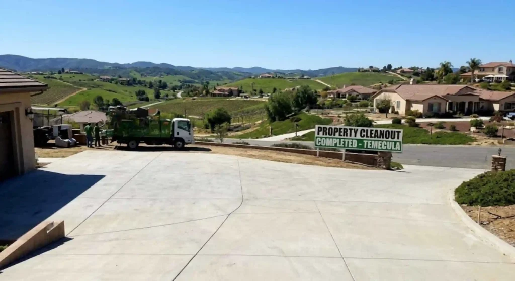Completed property cleanout in Temecula