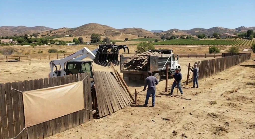 Expert fence demolition in Temecula